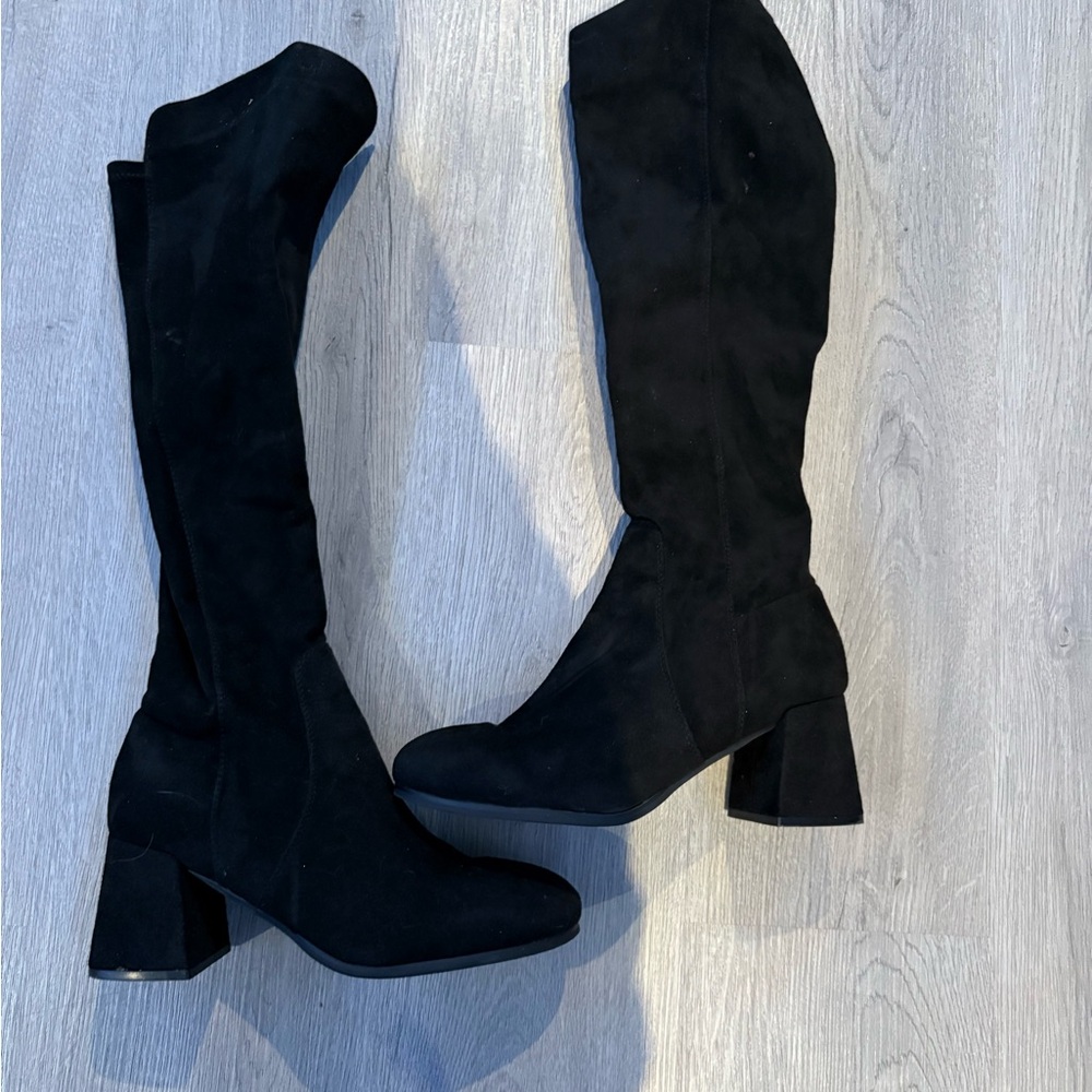 Chic Black Knee high Women's Boots